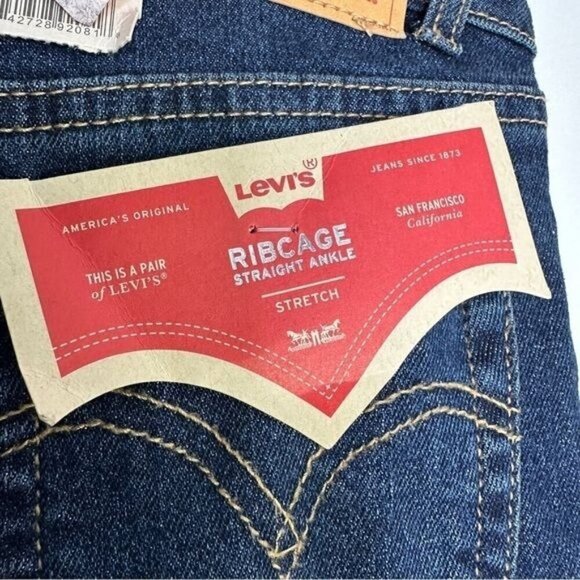 Levi’s Big Girls RIBCAGE ANKLE STRAIGHT BIG GIRLS JEANS Size 12 - Picture 6 of 8